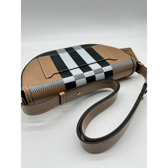 BURBERRY Check patent Olympia shoulder bag - Beige/Camel - Picture 10 of 15